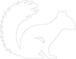skunk   outline silhouette vector