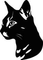 Egyptian Mau Cat silhouette portrait vector