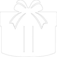 Gift icon outline silhouette vector