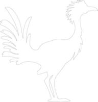 Dinornis outline silhouette vector