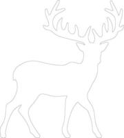 reindeer    outline silhouette vector
