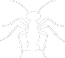 carpenterant outline silhouette vector