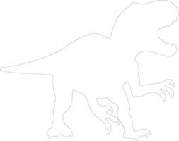 velociraptor contorno silueta vector