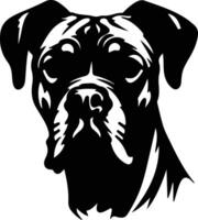 Boxer  silhouette portrait vector