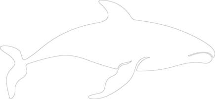 whale  outline silhouette vector