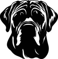 Neapolitan Mastiff  silhouette portrait vector