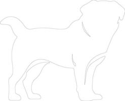 doguillo contorno silueta vector