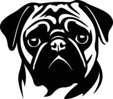 Pug  silhouette portrait vector