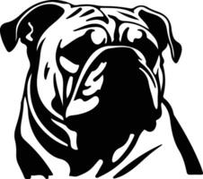 Bulldog    black silhouette vector