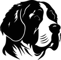 Saint Bernard  silhouette portrait vector