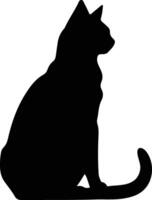 Minskin Cat  black silhouette vector