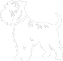 cañada de imaal terrier contorno silueta vector