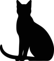 Burmilla Cat black silhouette vector