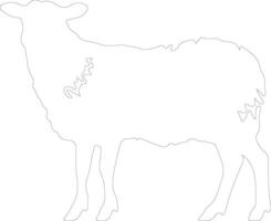 sheep   outline silhouette vector