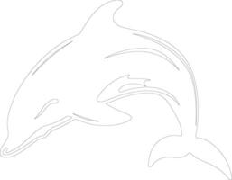 spectacled porpoise   outline silhouette vector