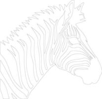 zebra  outline silhouette vector