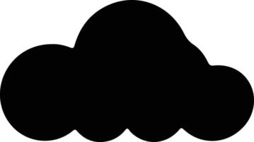 Cloud icon  black silhouette vector