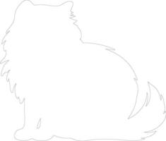 Persian Cat  outline silhouette vector