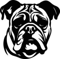 Bulldog    black silhouette vector