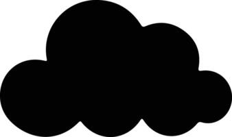 nube icono negro silueta vector