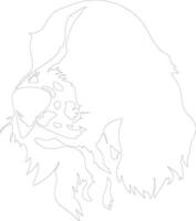 English Springer Spaniel  outline silhouette vector