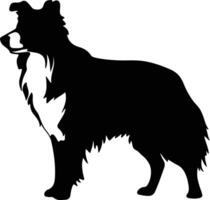 Collie    black silhouette vector