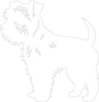 Glen of Imaal Terrier  outline silhouette vector