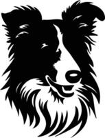 Shetland Sheepdog  silhouette portrait vector