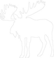 moose  outline silhouette vector