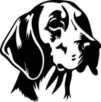 English Foxhound  silhouette portrait vector