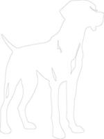 hound  outline silhouette vector