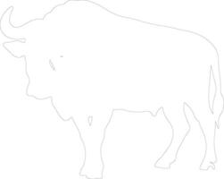 capebuffalo outline silhouette vector