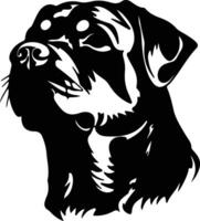 Rottweiler    black silhouette vector