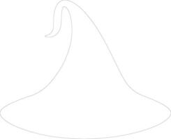 Witchs hat  outline silhouette vector