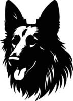 Belgian Tervuren  silhouette portrait vector