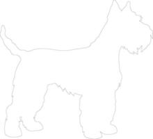 Kerry Blue Terrier  outline silhouette vector