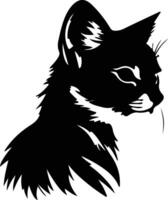 Sand Cat  silhouette portrait vector