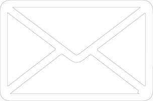 Mail icon  outline silhouette vector