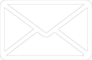 correo icono contorno silueta vector