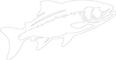 salmon   outline silhouette vector