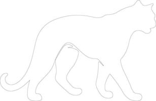 puma    outline silhouette vector