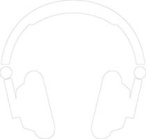 Audio icon  outline silhouette vector