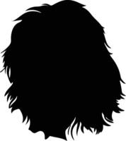 Tibetan Terrier  silhouette portrait vector