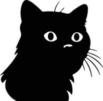 escocés doblez gato silueta retrato vector