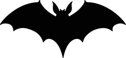 Bat black silhouette vector