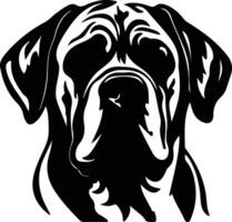 Dogue de Bordeaux silhouette portrait vector