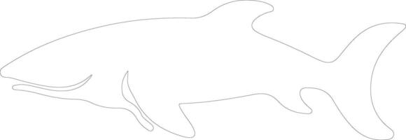 dogfish   outline silhouette vector