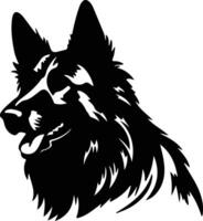 Belgian Sheepdog   black silhouette vector