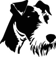 Wire Fox Terrier  silhouette portrait vector