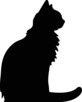 Australian Mist Cat  black silhouette vector